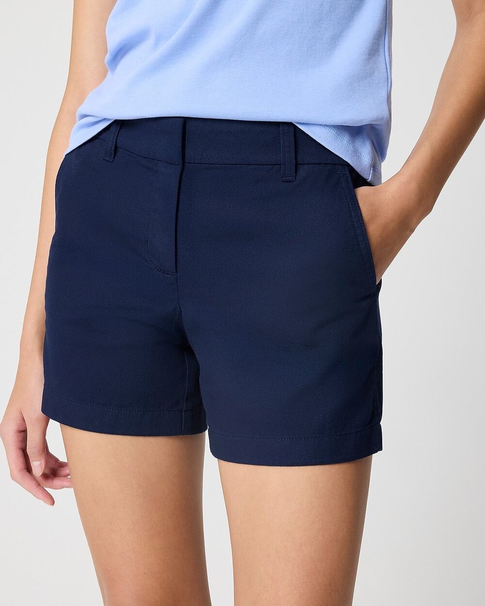 J.Crew 5” Classic Cotton Mid Rise Summer Preppy Coastal Chino Shorts Size 8